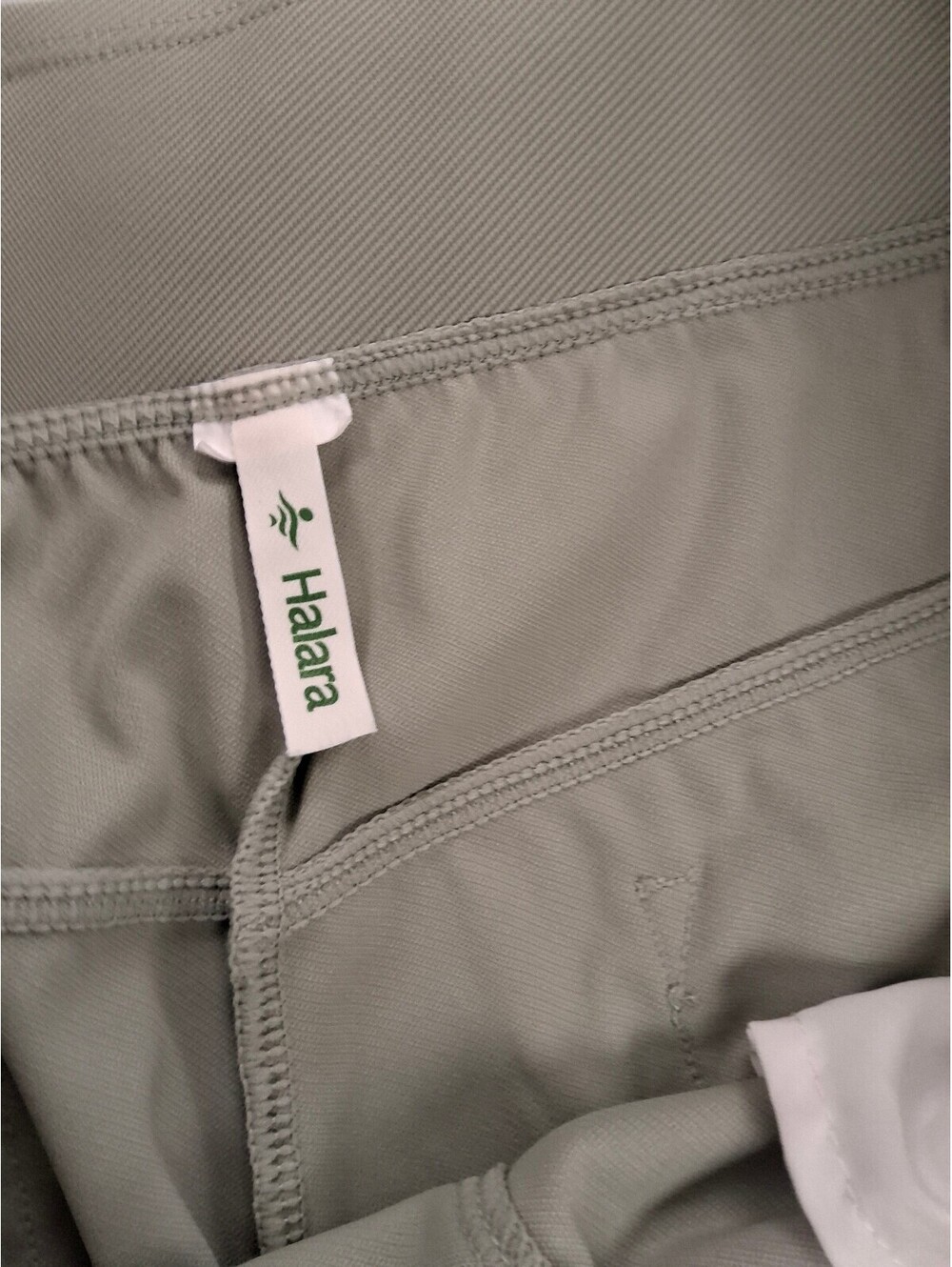 Halara Women's Stretchy Light Green Casual Pants with Elastic Waistband - Picture 3 of 9